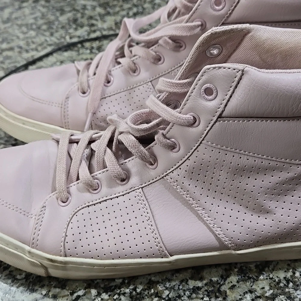 Women's Pink High-Top Sneakers - Picture 2 of 3